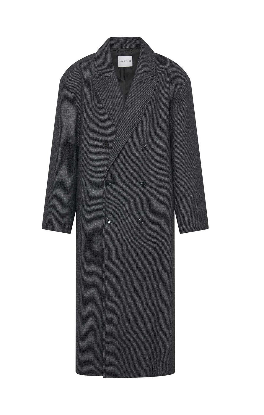 THE BOSTON OVERSIZED GREY COAT | ghost