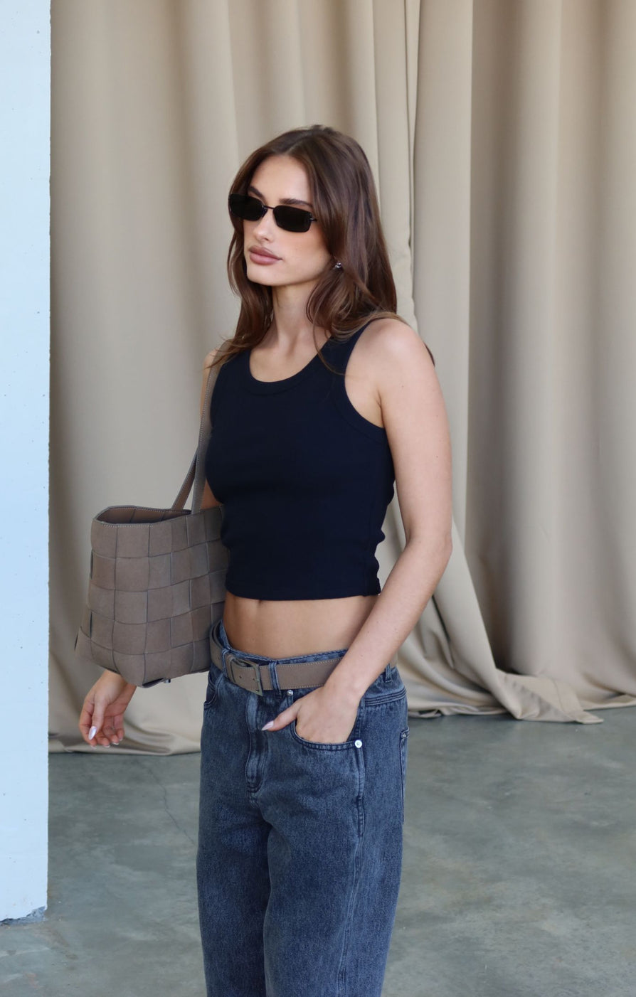 THE POLLY BLACK TANK TOP