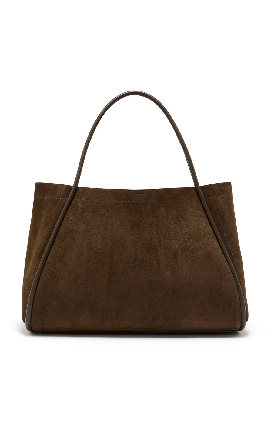 THE NYLA CHOC SUEDE BAG | GHOST