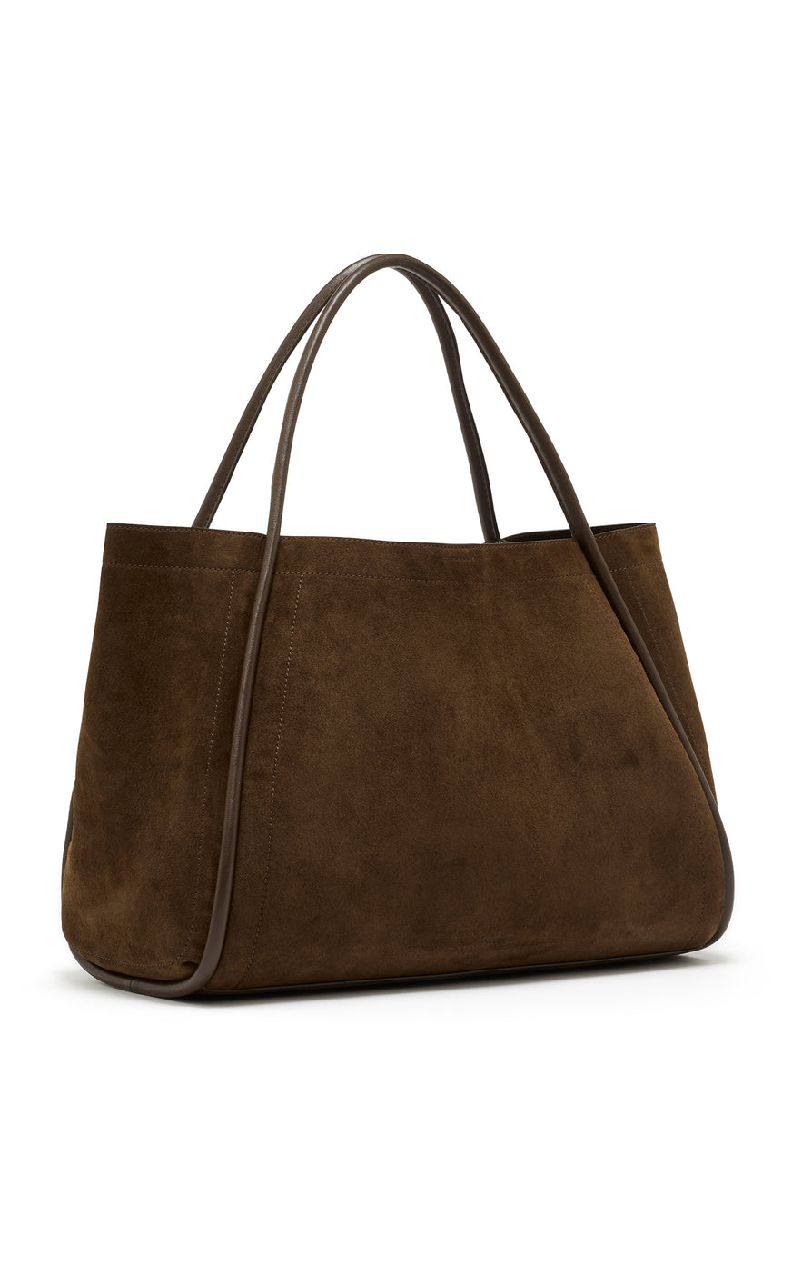 THE NYLA CHOC SUEDE BAG | GHOST