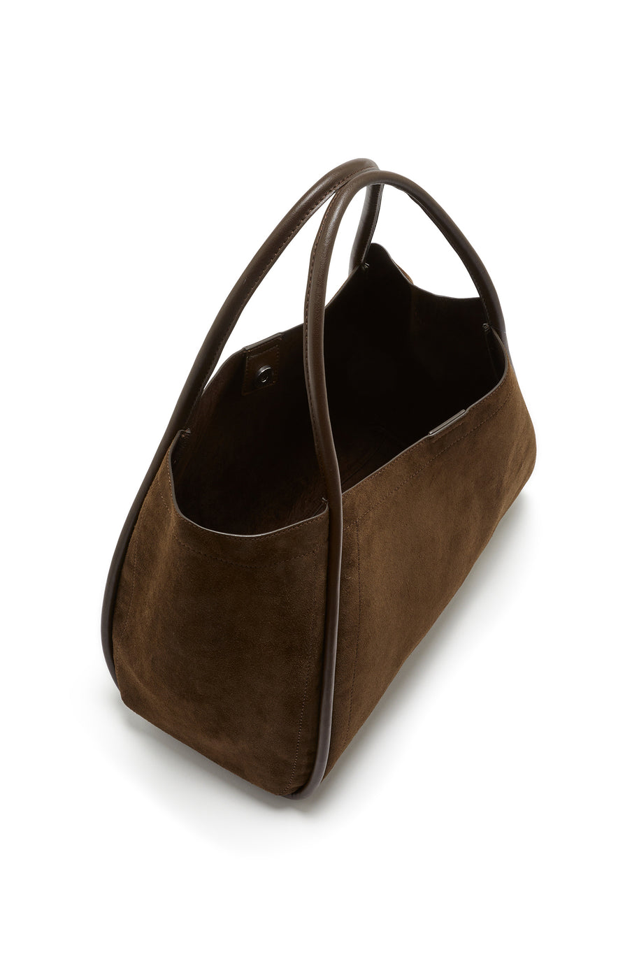 THE NYLA CHOC SUEDE BAG | GHOST