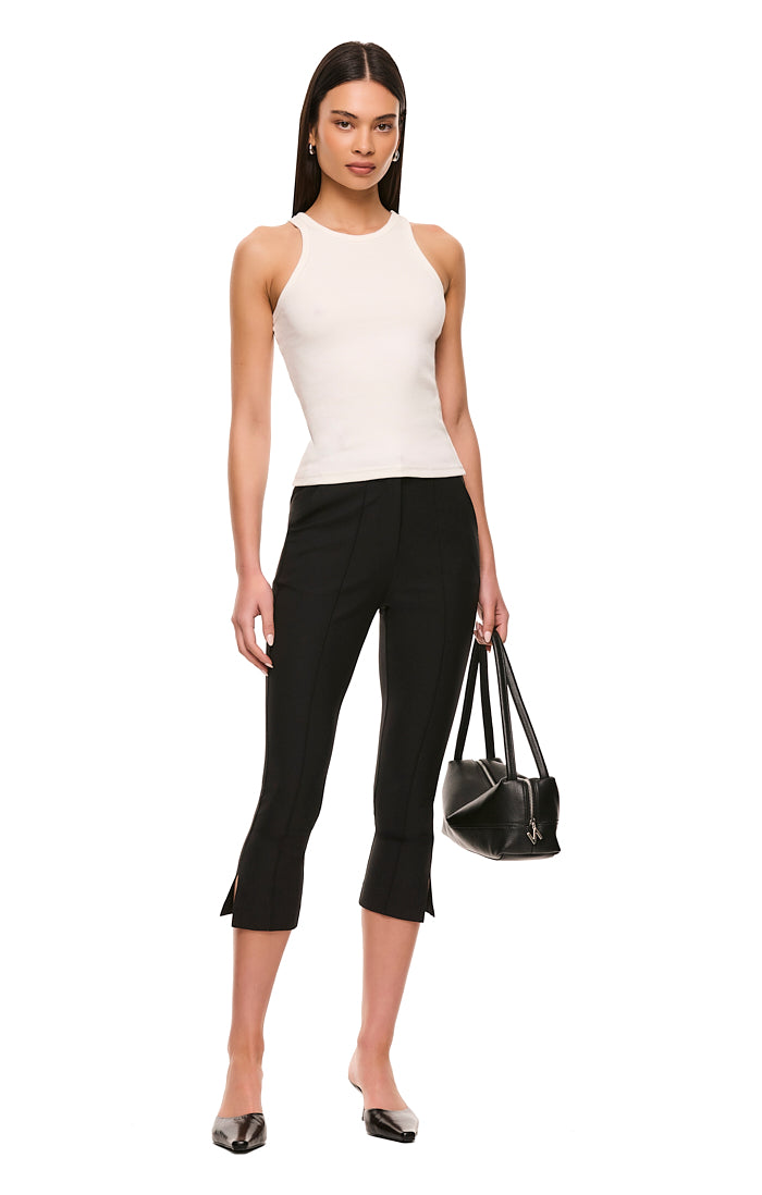 THE SHILOH BLACK CAPRI PANT | model