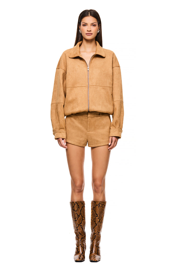 THE JUDE HONEY BOMBER JACKET | model