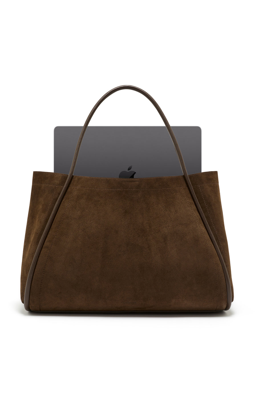 THE NYLA CHOC SUEDE BAG | GHOST