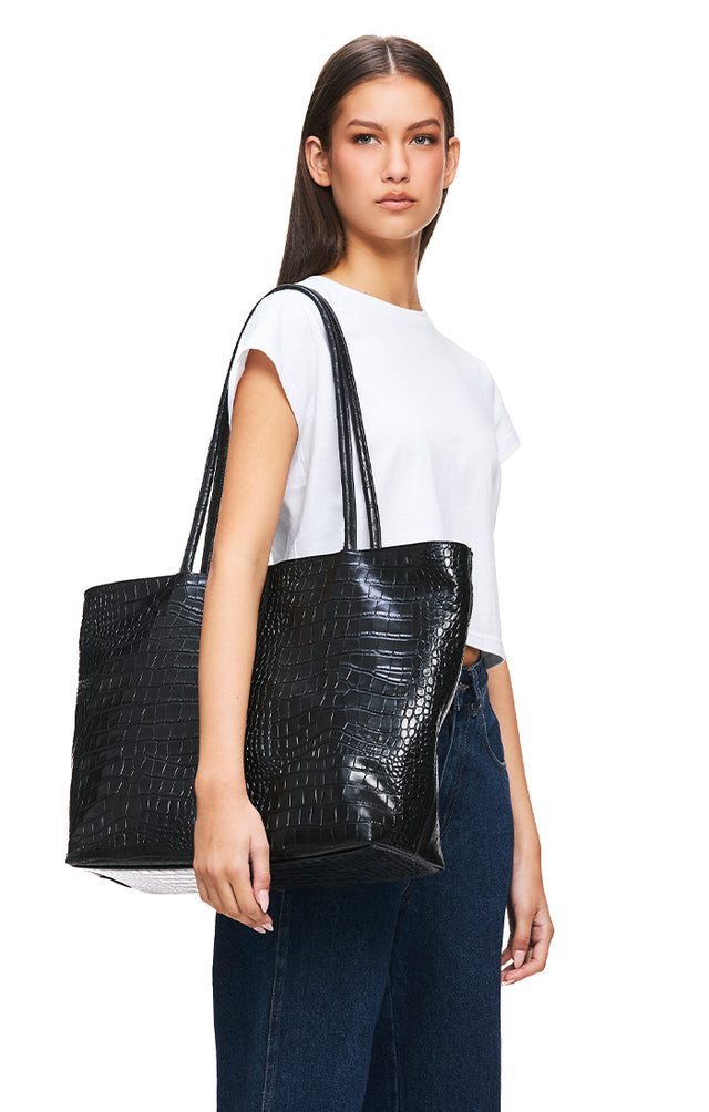 THE BEAU CROC TOTE 