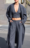 THE BOSTON GREY HALTER TOP | MODEL