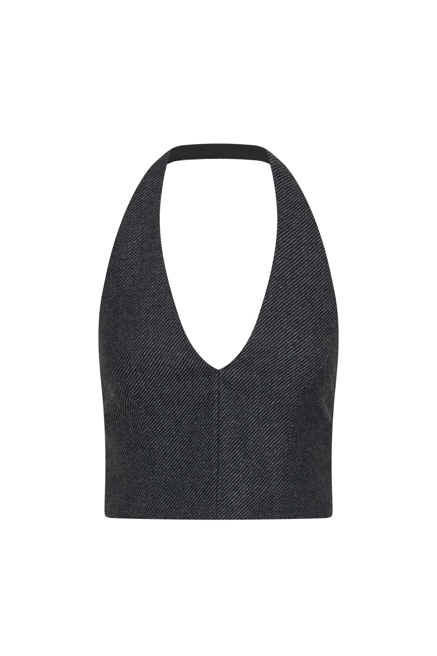 THE BOSTON GREY HALTER TOP | ghost