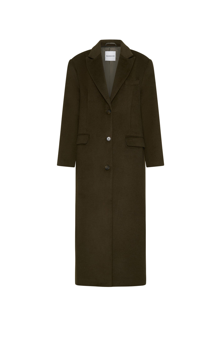 THE ISLA DEEP OLIVE COAT | ghost