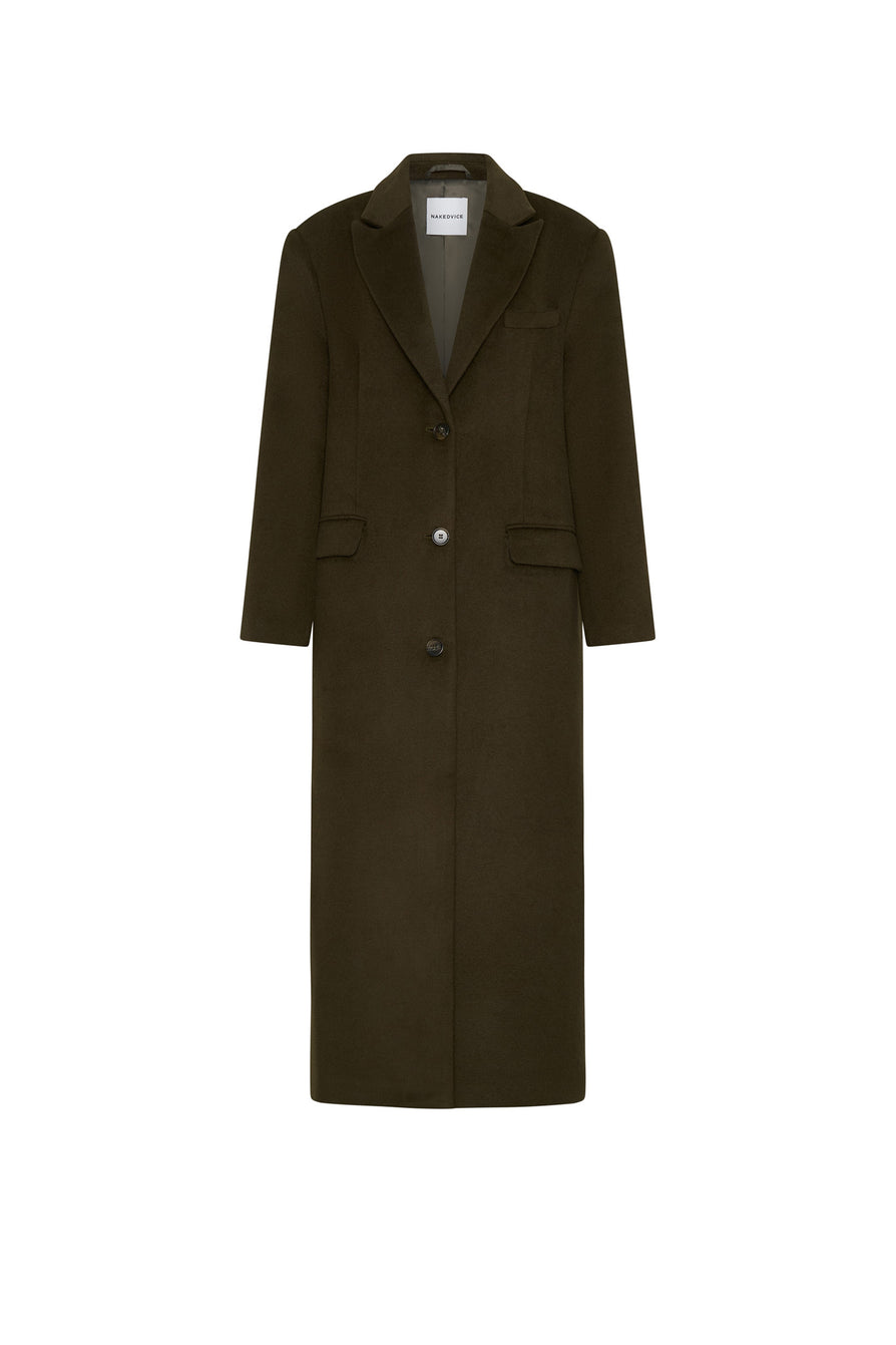 THE ISLA DEEP OLIVE COAT | ghost