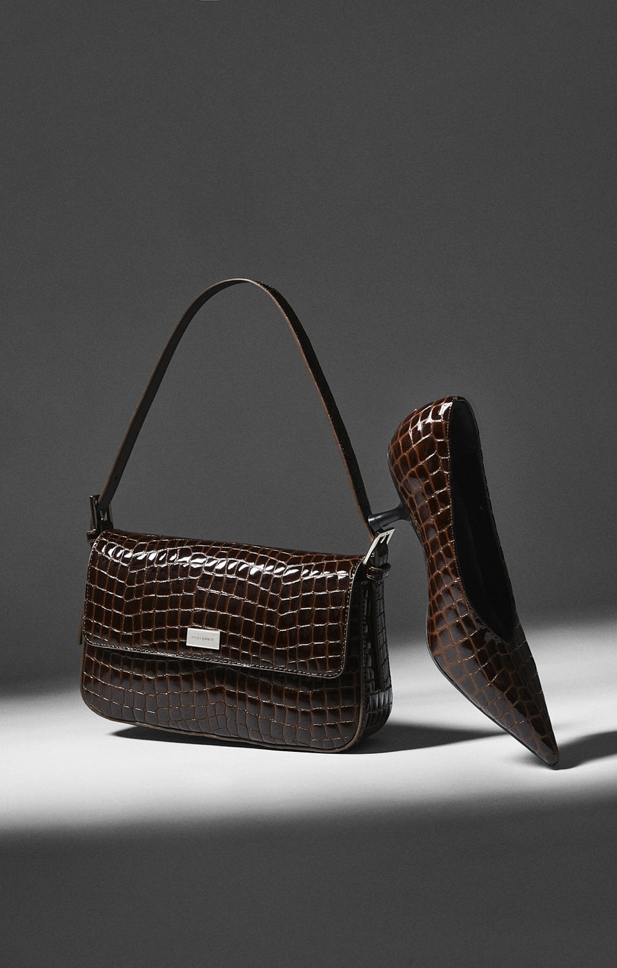 THE HILTON COFFEE CROC HEEL | LIFESTYLE