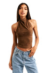 THE CANDICE SUEDE TOP | model