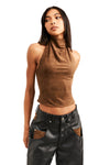 THE CANDICE SUEDE TOP | model