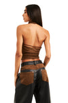 THE CANDICE SUEDE TOP | model