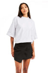 THE CAMPBELL PINSTRIPE SKORT | model