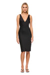 THE SAMMY BLACK SLIP DRESS | model
