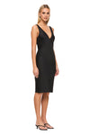 THE SAMMY BLACK SLIP DRESS | model