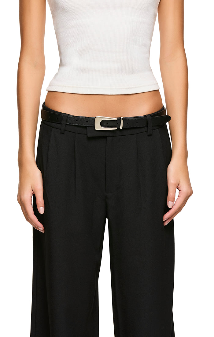 THE STASSIE BLACK SILVER BELT