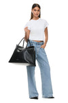 THE HUGO BLACK SILVER DUFFLE