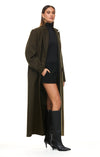 THE ISLA DEEP OLIVE COAT| model
