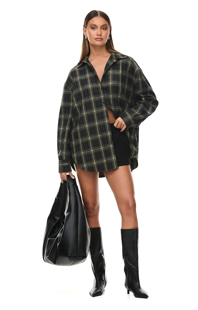 THE PAX OLIVE PLAID SHIRT 