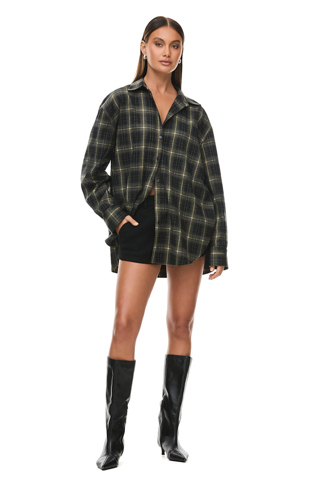 THE PAX OLIVE PLAID SHIRT 