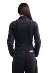 THE KINSEY JACKET BLACK DENIM | model