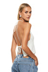THE ORNA WHITE HALTER | Model