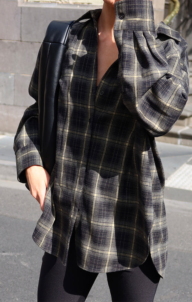 THE PAX OLIVE PLAID SHIRT 