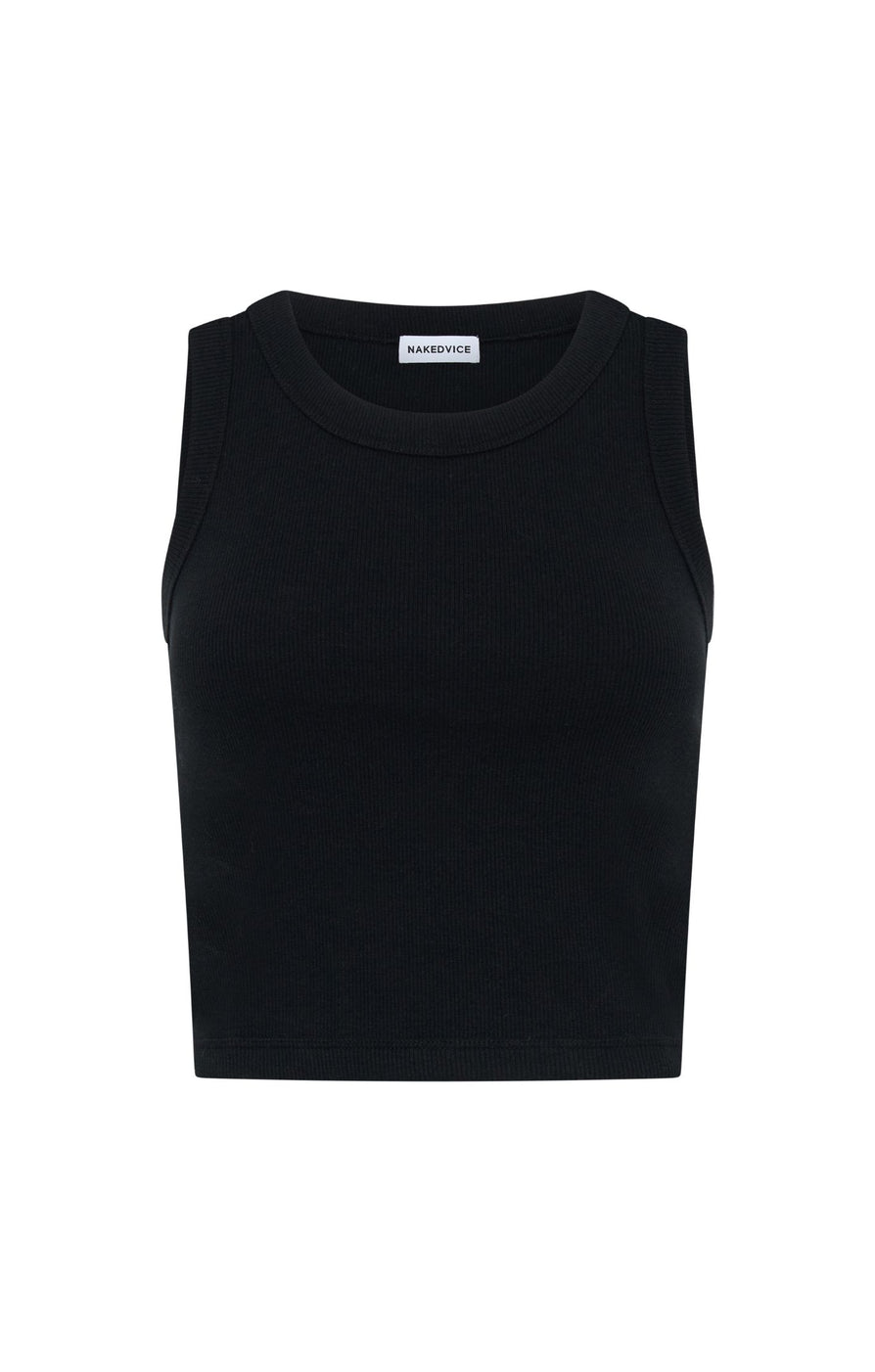 THE POLLY BLACK TANK TOP | ghost