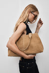 THE HUDDY BLONDE SUEDE BAG | CAMPAOIGN