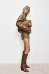 THE POPPY BLONDE SUEDE BAG | CAMPAIGN