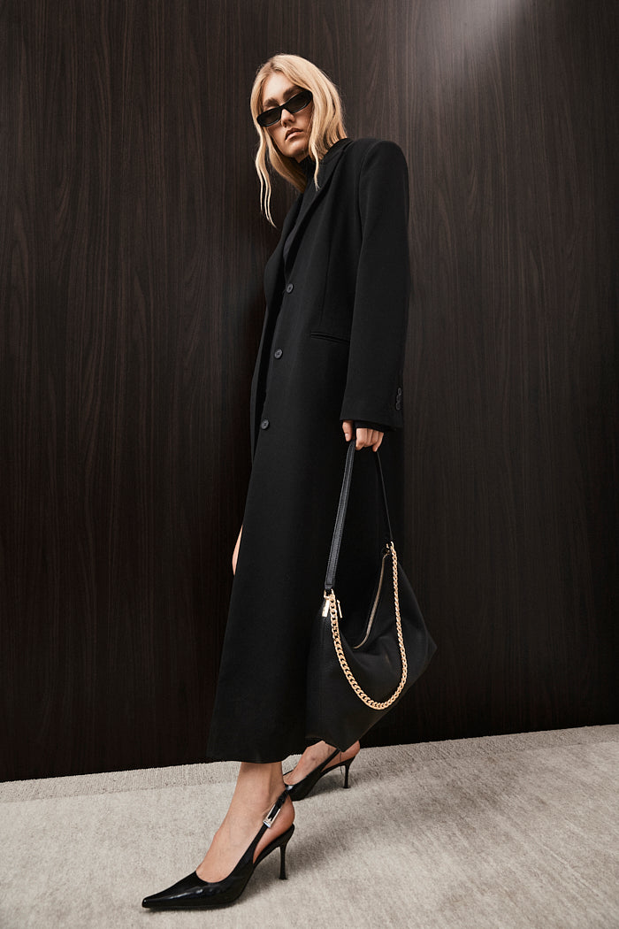 THE ISLA BLACK BLAZER COAT | CAMPAIGN