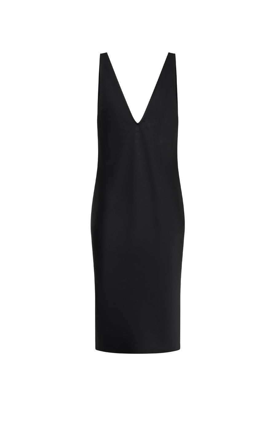 THE SAMMY BLACK SLIP DRESS | ghost