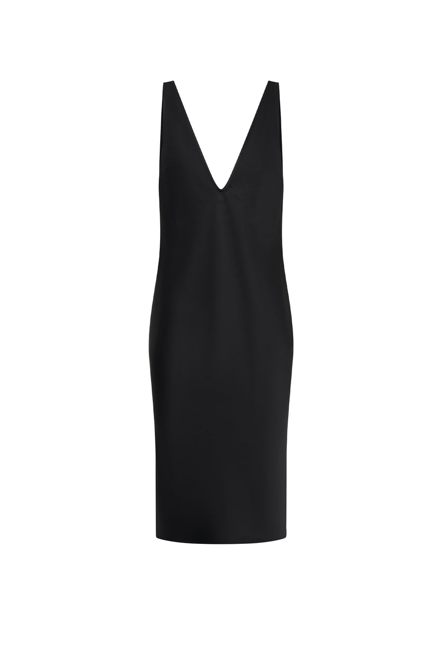 THE SAMMY BLACK SLIP DRESS | ghost