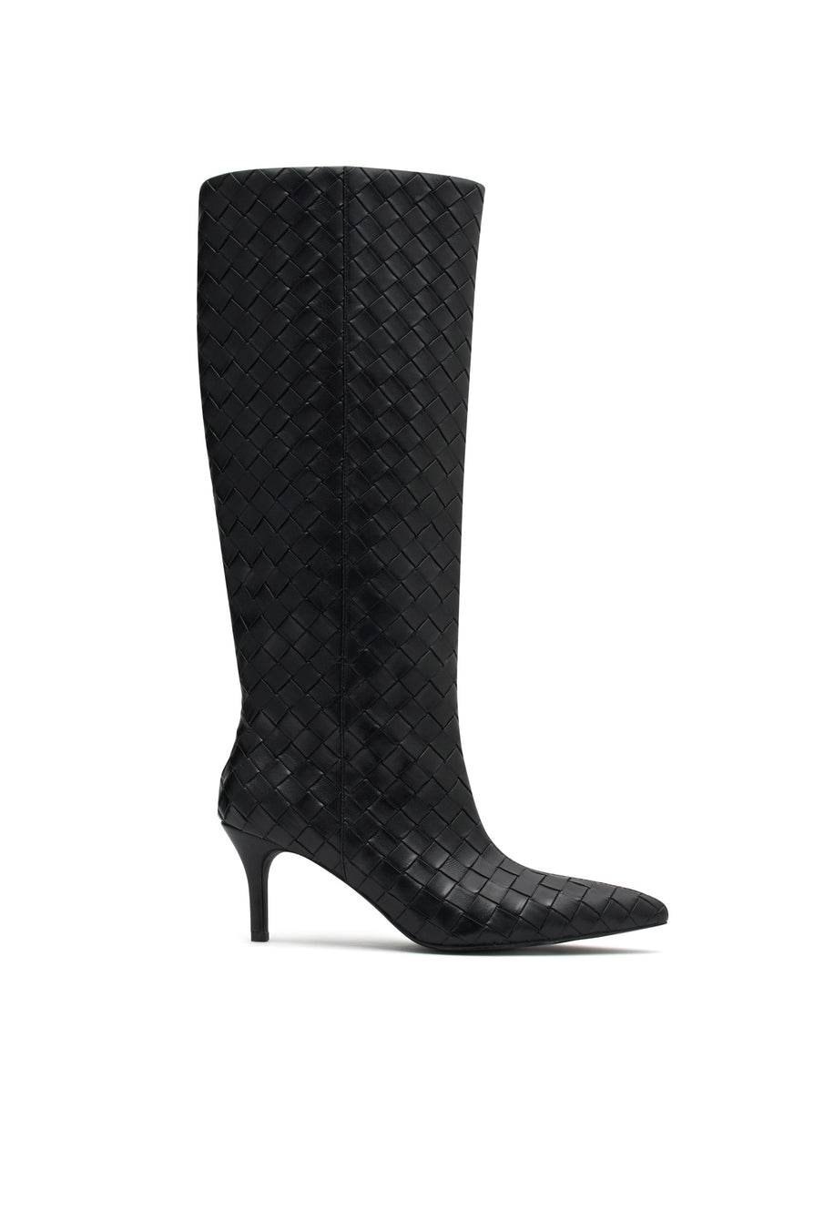 THE SEREN BLACK CROSSHATCH BOOT | ghost