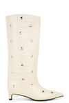 THE STACEY WHITE STUD BOOT | GHOST