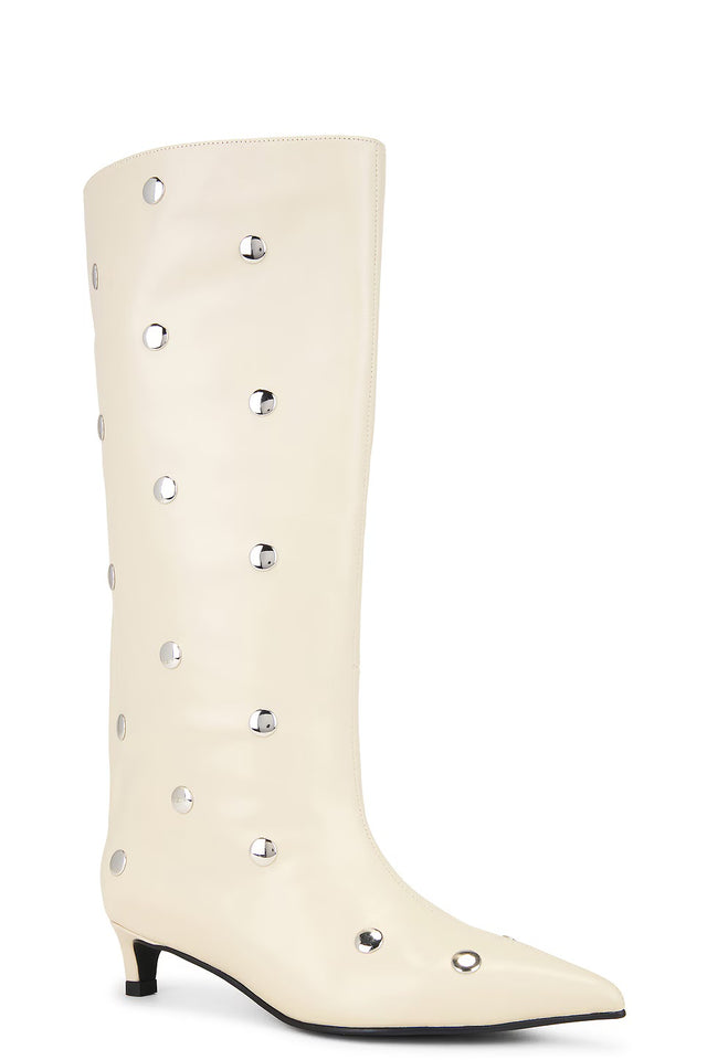 THE STACEY WHITE STUD BOOT 