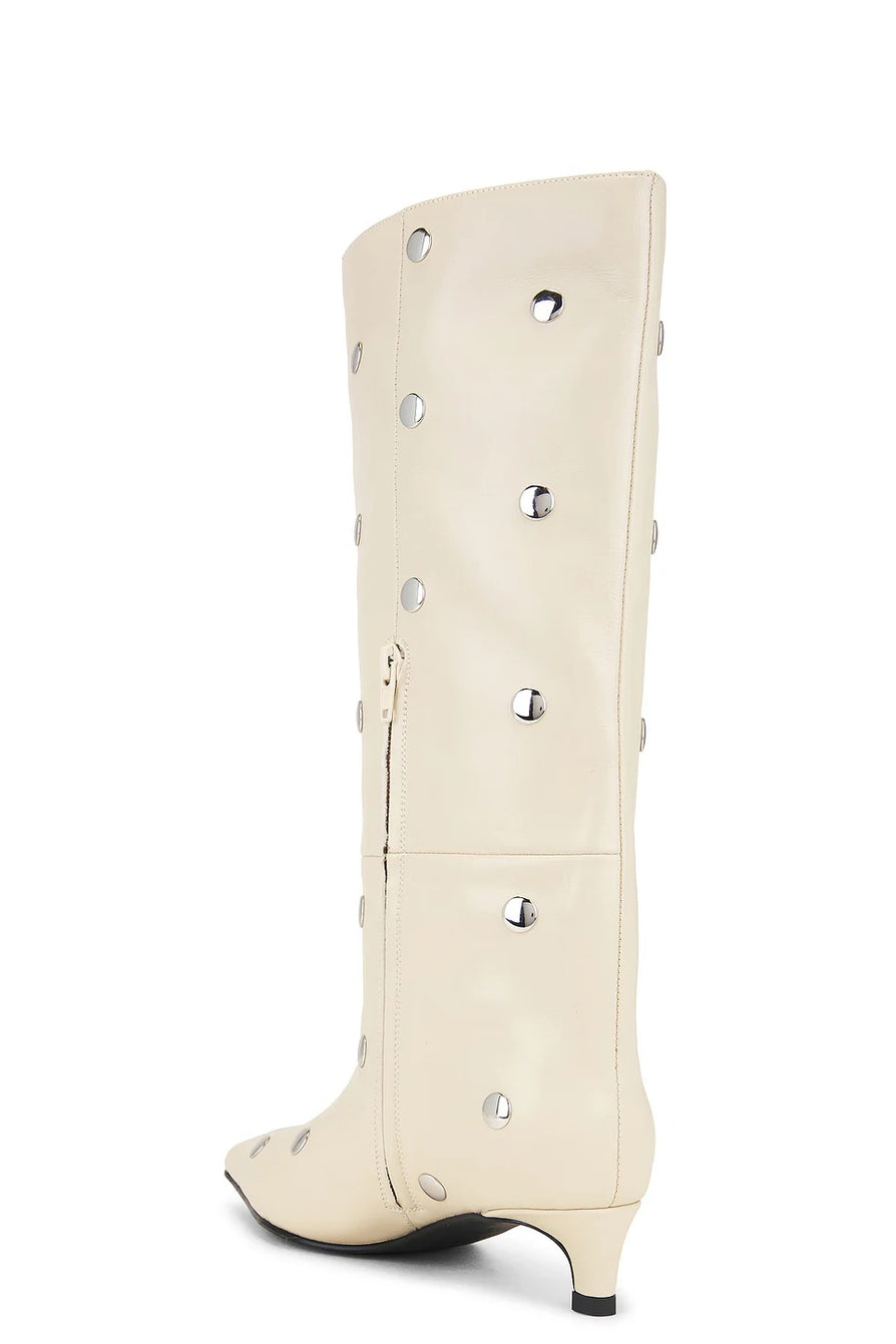THE STACEY WHITE STUD BOOT | GHOST