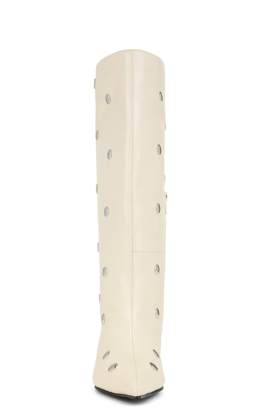 THE STACEY WHITE STUD BOOT | GHOST