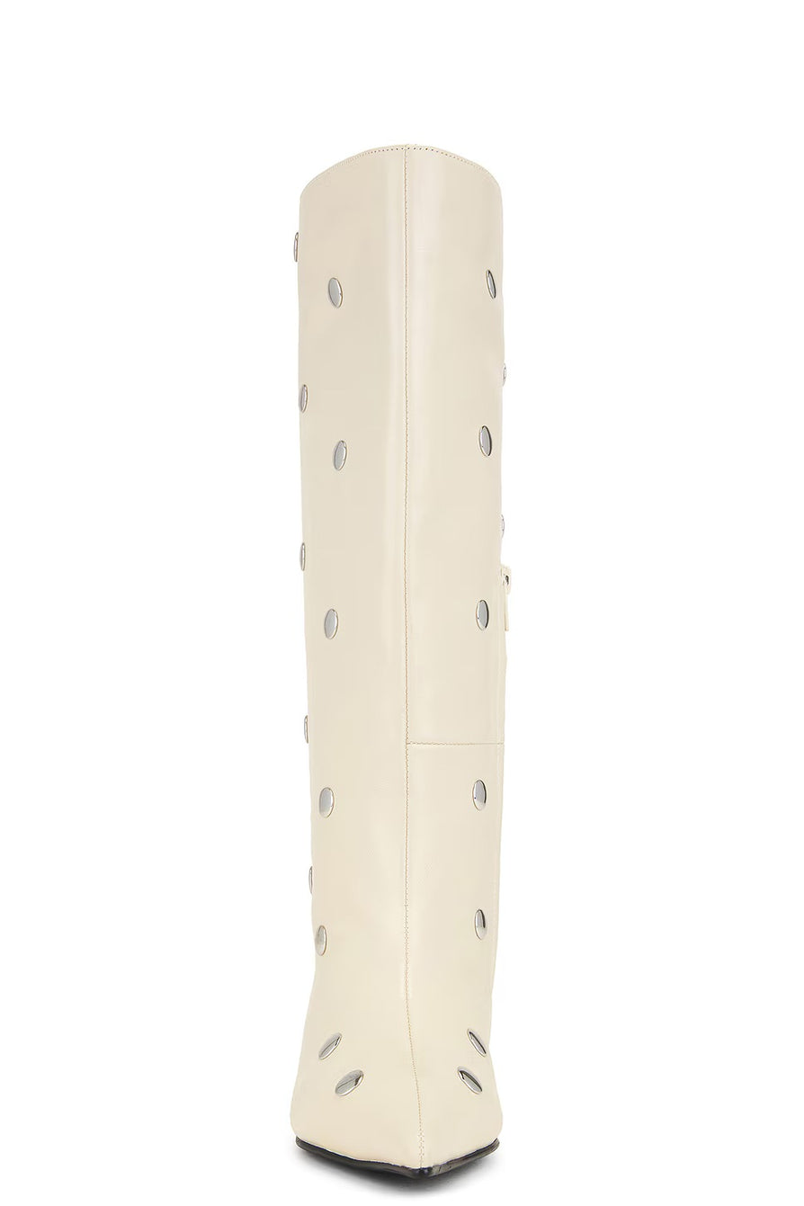 THE STACEY WHITE STUD BOOT | GHOST