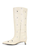 THE STACEY WHITE STUD BOOT | GHOST