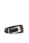 THE STASSIE BLACK SILVER BELT