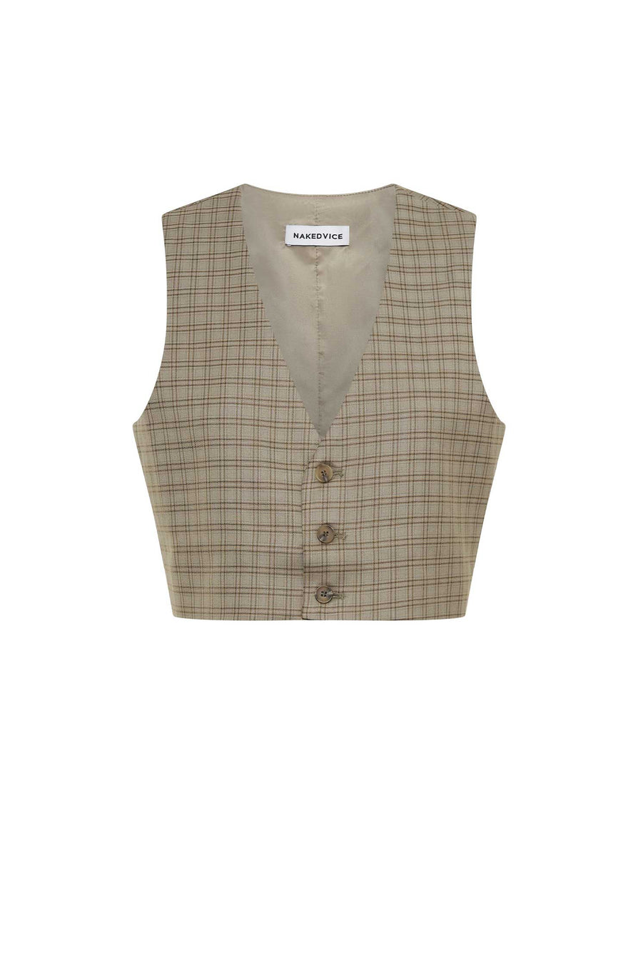 THE CARMEN VEST CHECK | ghost