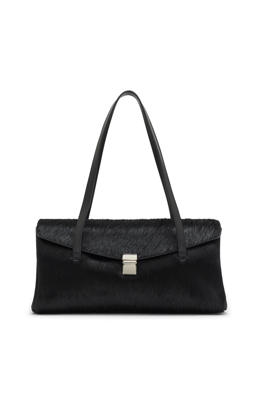 THE ABEL BLACK PONY HAIR BAG | ghost