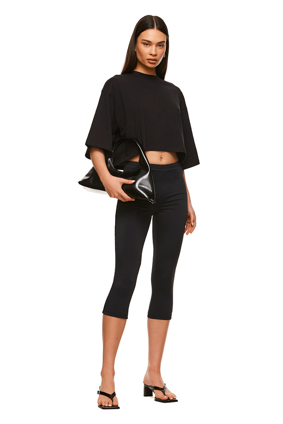 THE ALEX CROPPED BLACK TEE