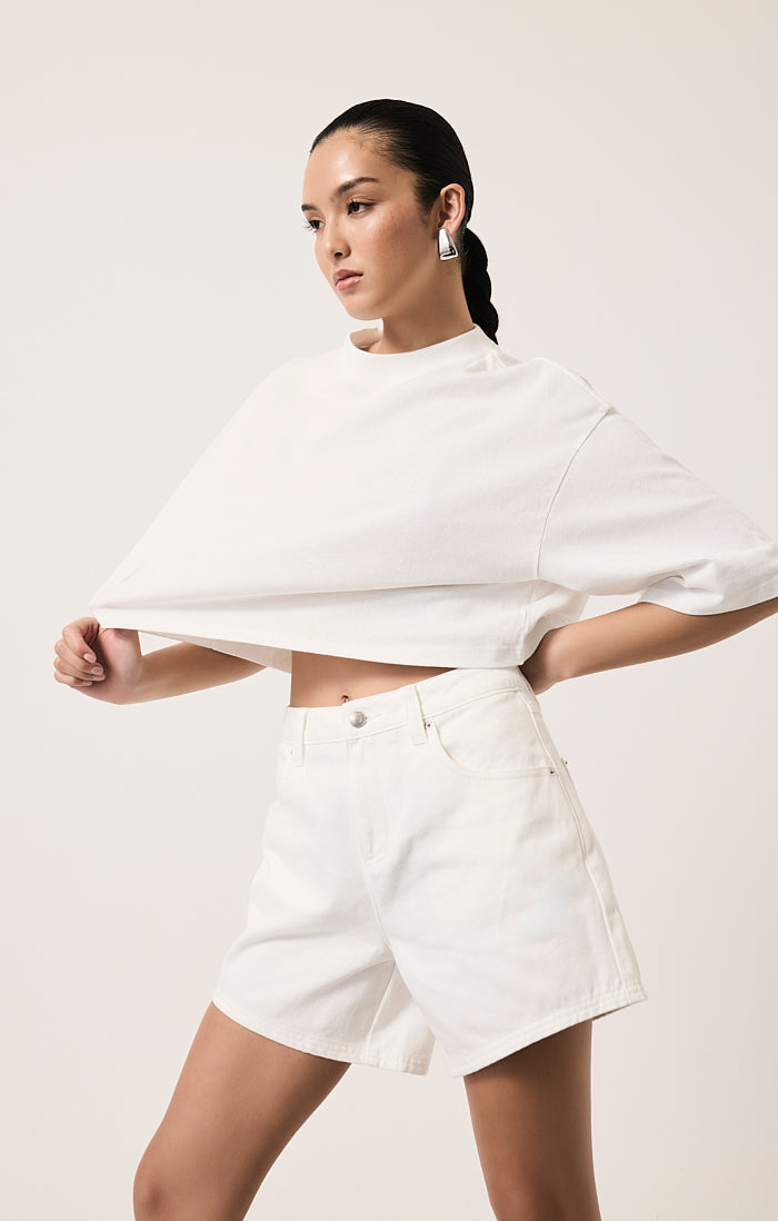 THE ALEX CROP WHITE TEE | campaign