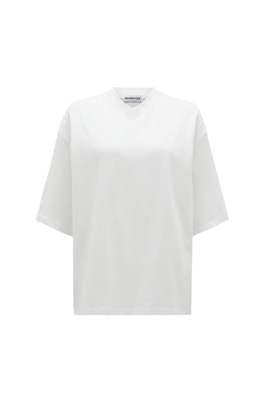 THE ALEX WHITE V-NECK TEE | ghost