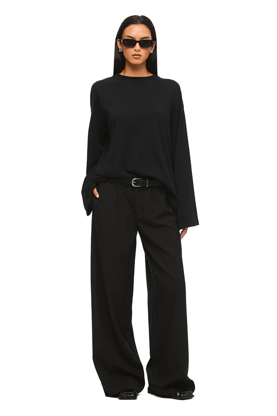 THE ARCHIE BLACK LONGSLEEVE TOP