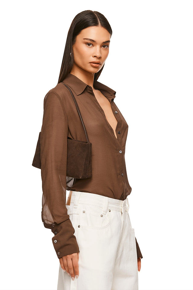 THE ARIEL MOCHA SHIRT 