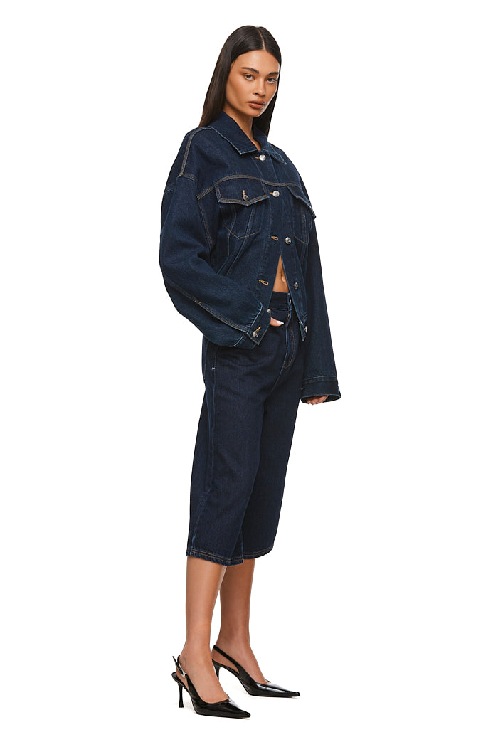 THE MAXWELL DARK INDIGO JACKET | model